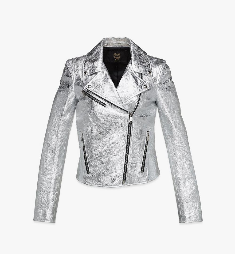 Women’s Rider Jacket in Metallic Lamb Leather 1